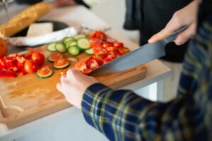 Tomato cucumber and avocado salad